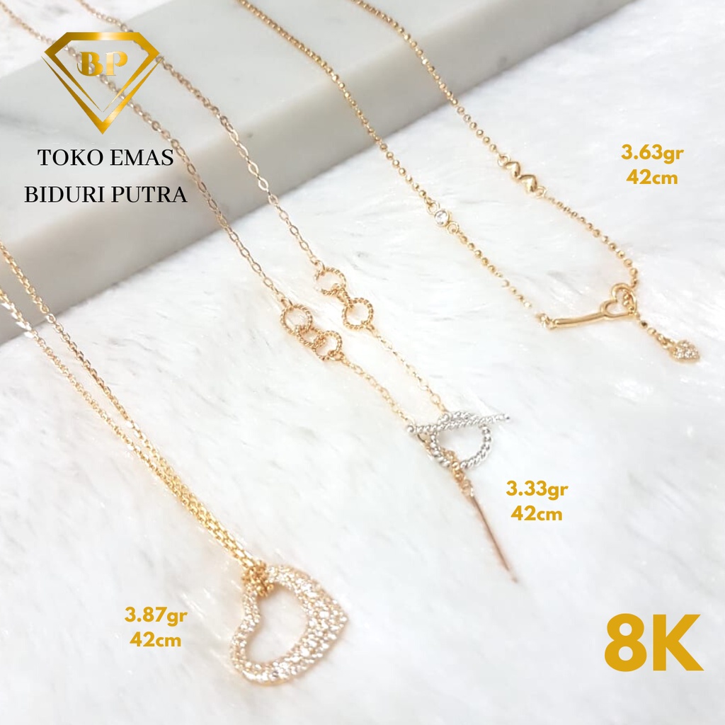 Kalung Dan Liontin Perhiasan Emas Asli Kadar 8K/375 TOKO EMAS BIDURI PUTRA