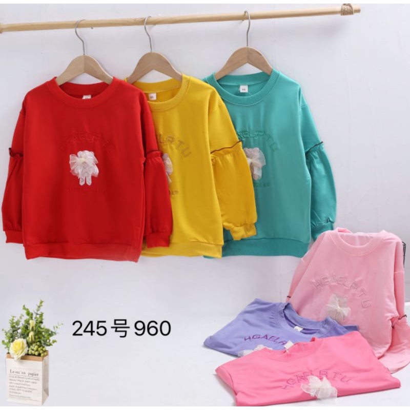 Sweter/ Atasan Anak Perempuan Import LENGAN BALON 3-7 TAHUN