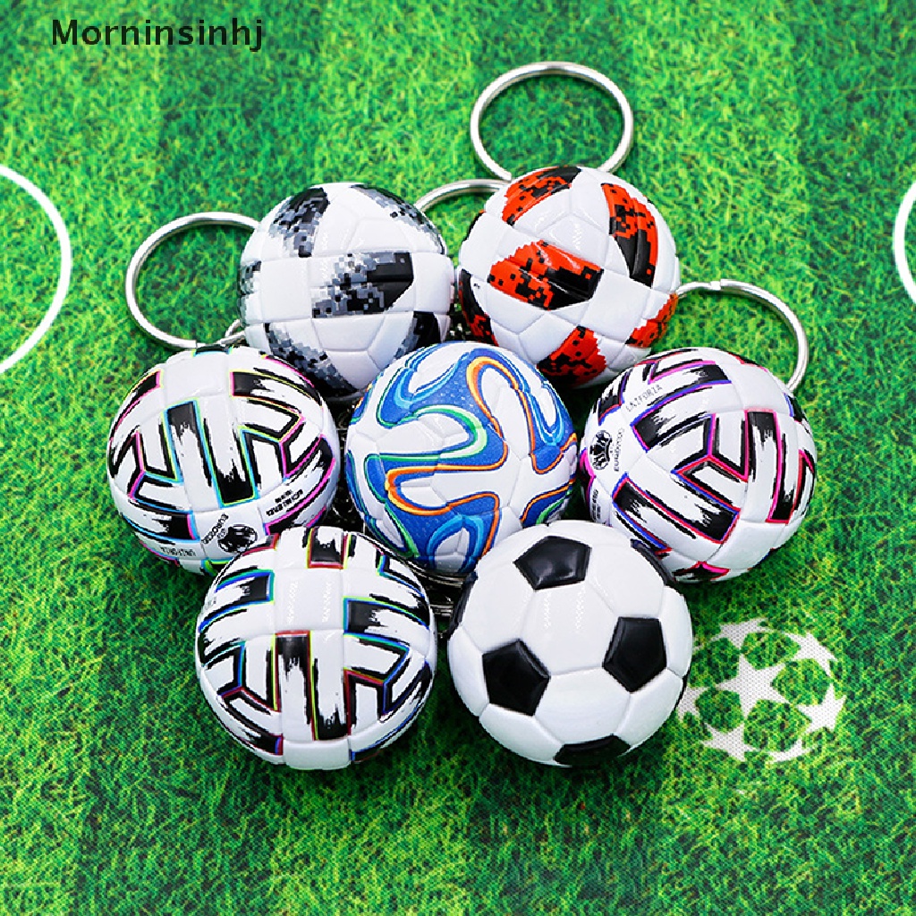 Mornin 3D Olahraga Sepak Bola Souvenir PU Leather Keyring Pria Penggemar Sepak Bola Gantungan Kunci Liontin id