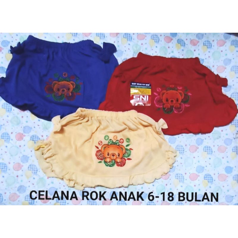 Rok celana Bayi 6-18 bulan ISI 3 Pc / Rok Bayi Perempuan