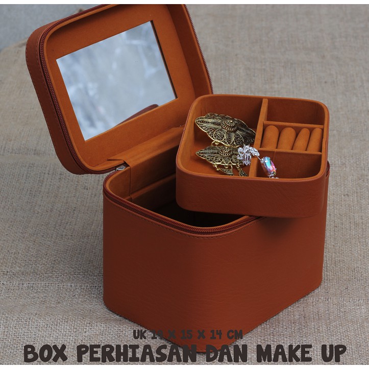 BEAUTY CASE MIX JEWELRY / TAS TEMPAT MAKE UP KOTAK KOSMETIK STORAGE BOX ORGANIZER BAG FULL COLOR