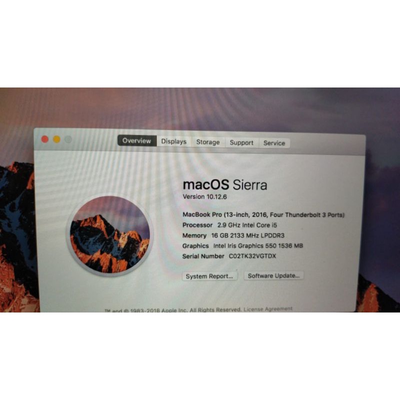 OBRAL.. MAC PRO RETINA 13 IN 2016.TOUCHBAR.RAM 16.SSD 256 .CORE I5 .MINUS BODY LCET DAN CMRA RUSAK
