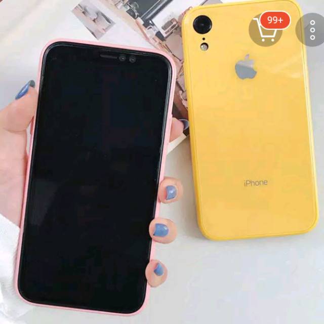 Color Tempered Glass Case IPhone 6 6s 7 8 Plus X Xs Max XR Iphone