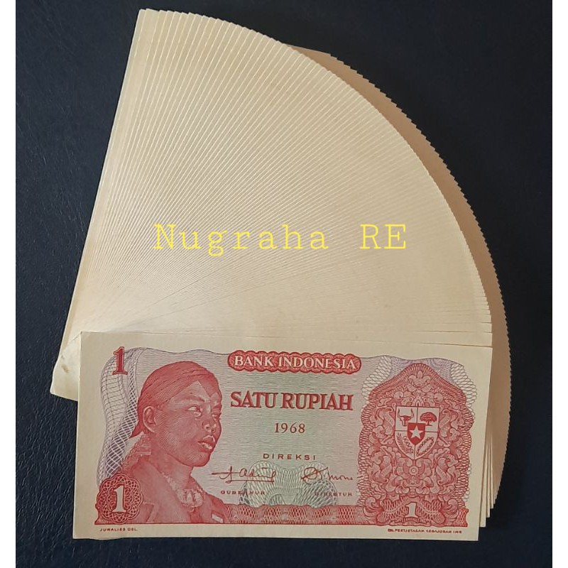 UANG KUNO 1 RUPIAH SUDIRMAN TAHUN 1968