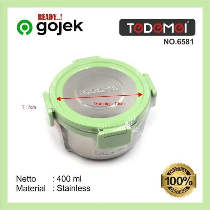 TEMPAT MAKAN STAINLESS LUNCHBOX TEDEMEI 6581