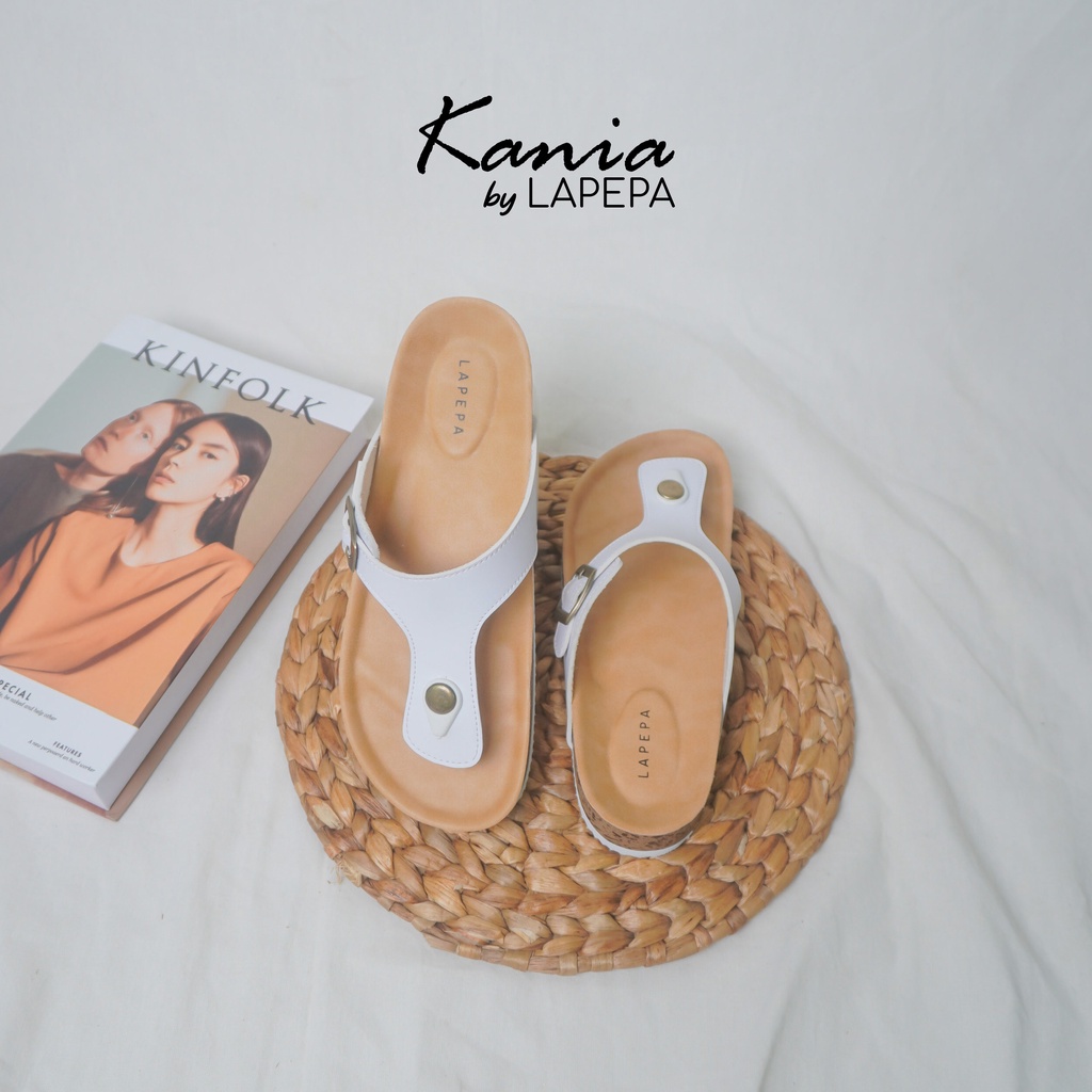 AVLINSTORE - tipe KANIA Sandal Wanita Casual Model Jepit Birken Sol Puyuh Sendal Cewek Kulit Santai Japit Gesper Empuk