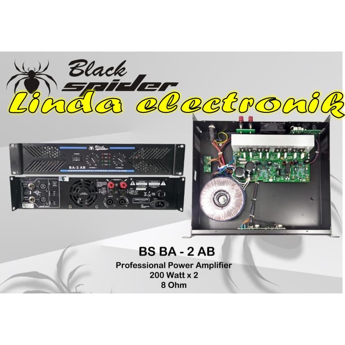POWER AUDIO BLACK SPIDER BA 2 PROFESIONAL SOUND SYSTEM