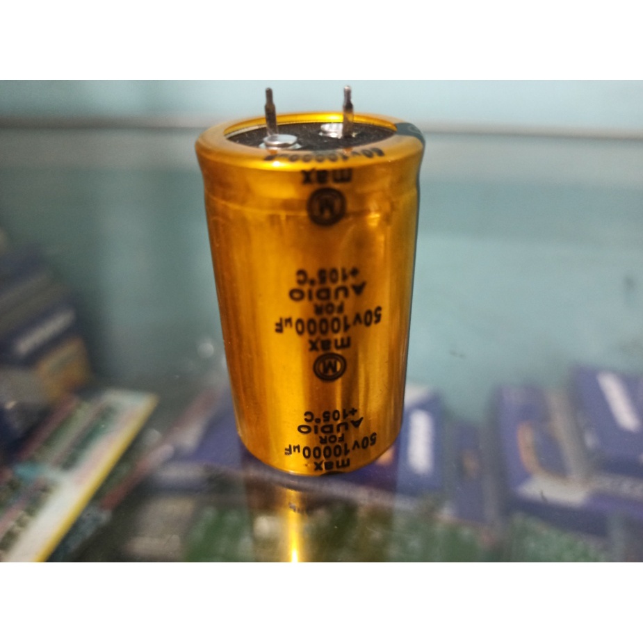 Elco 10.000uf 50v Capasitor Elco FULL ORIGINAL MAX GOLD