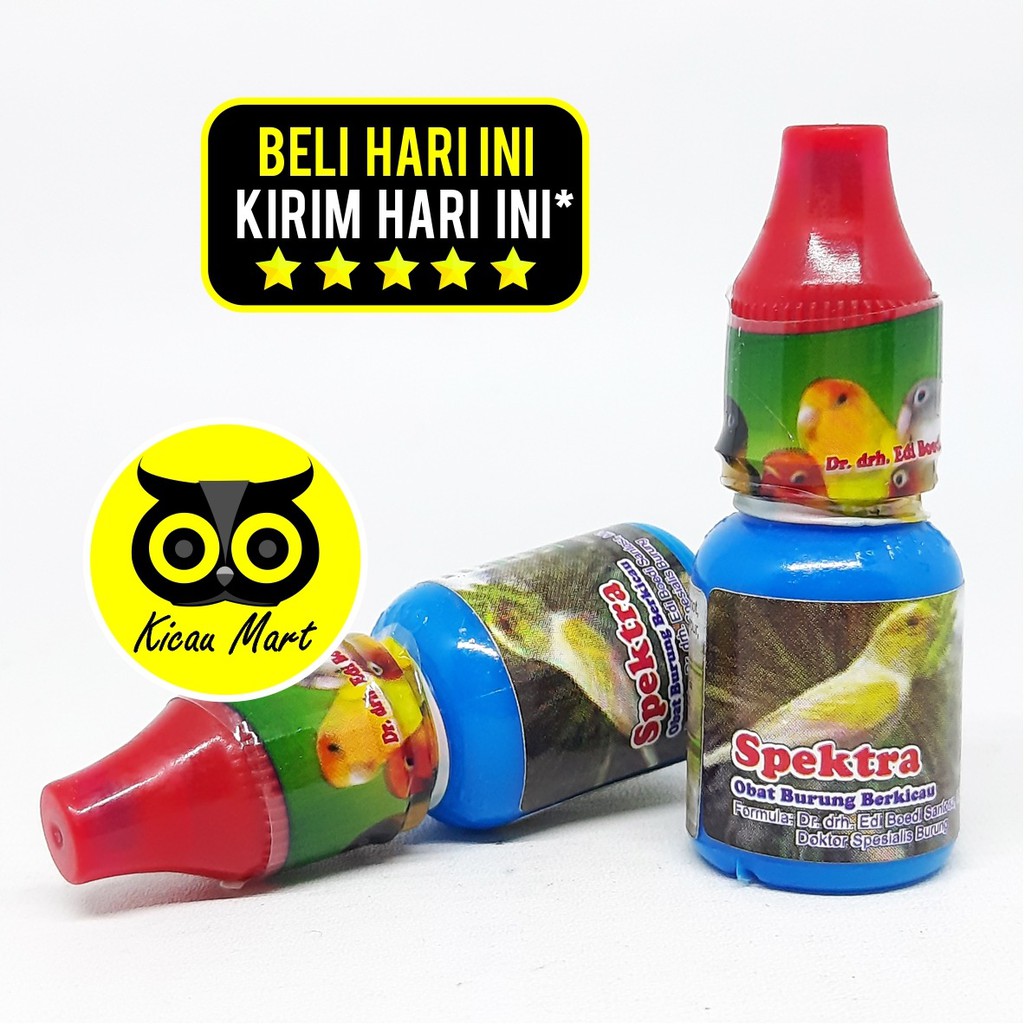 OBAT BURUNG MURAI KACER LOVEBIRD KENARI SPEKTRA DR. EDI BOEDHI ATASI MATA DIARE BULU NGEMBANG VSPEKK