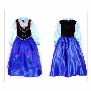 Princess Anna Elsa  Frozen Dress Costume Baju  Kostum 