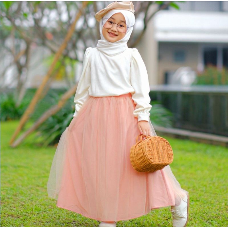 Ariana - Rok Tutu Anak Prempuan tanggung Rok Tile Premium