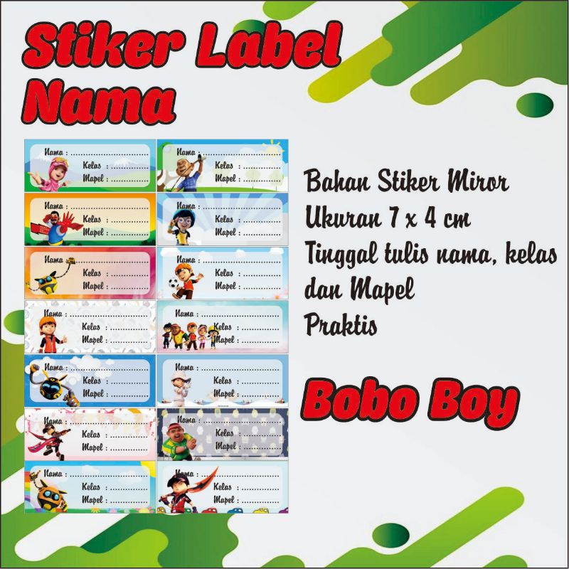 

Stiker Lebel Buku Mata Pelajaran