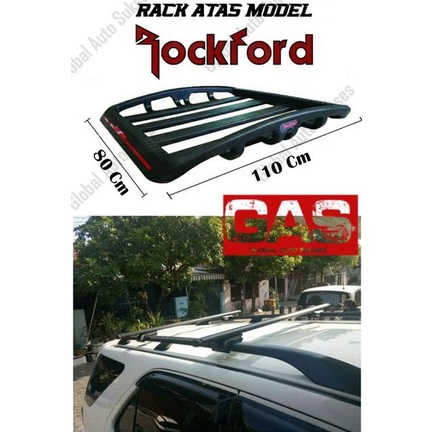 Paket Cross Bar Jepit Roof Rail + Rack Rockford Rush / Terios Lama