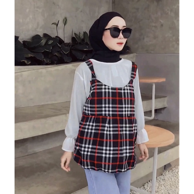 MOLY TOP 2IN1 / BLOUSE FLANEL 2IN1 TERBARU