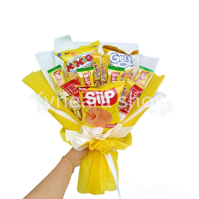 

buket jajan / bouquet snack / kado ultah jajan / buket wisuda custom warna