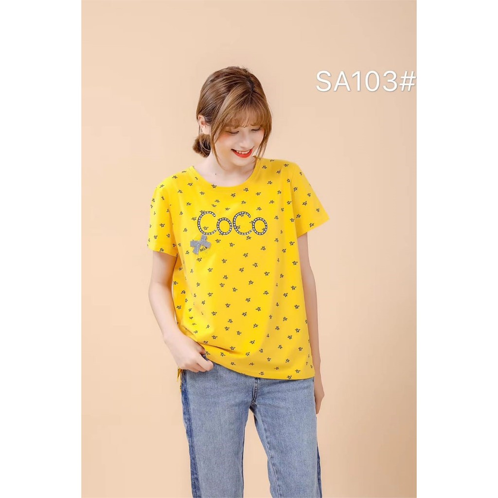  Kaos  Lengan Pendek T Shirt Wanita  Import  Coco Star No 5 