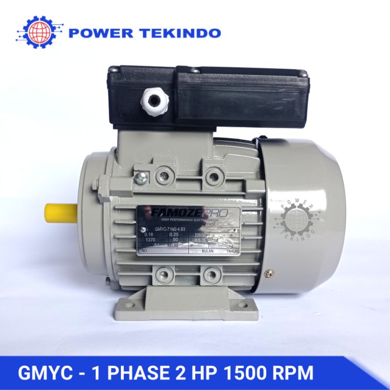Famoze Pro Dinamo 1 Phase 2 HP 1500 RPM Elektro Motor 2 PK GMYC