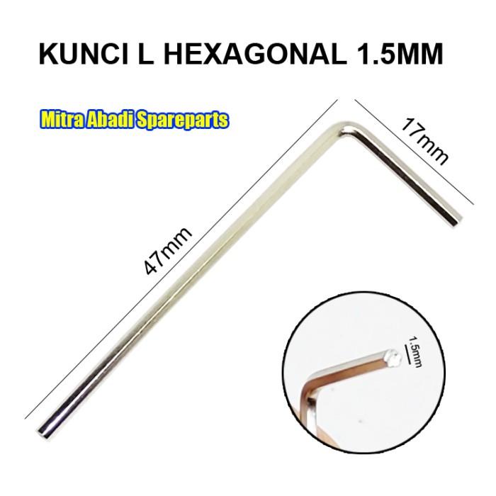KUNCI L HEXAGONAL KECIL / HEX KEY Wrench untuk Baut L Tanam M3 M4 M5