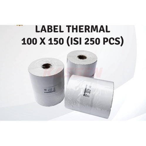 

Kertas Resi Sticker/ Ukuran 100 x 150 MM Thermal Label Direct Barcode isi 250 Pcs Ukuran A6/ Kertas Print Thermal Untuk Online Shop Murah Ready Stock