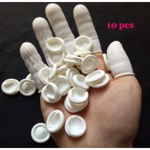 10 pcs all size Sarung Tangan Jari karet latex Finger Cots Sulam Alis Bibir Eyeliner Dimple Dokter sulam tatto klinik salon facial