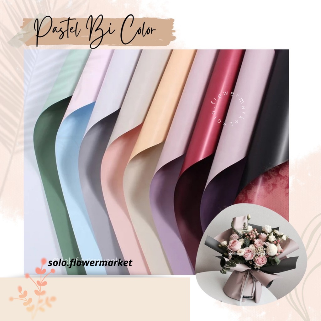 

PASTEL BI COLOR FLOWER WRAPPING CELLOPHANE 2 TONE DUA WARNA 60x60CM KERTAS BUKET BUNGA FLORAL WRAPPING BUKET CRAFT PAPER GIFT PAPER KERTAS BUNGA FLORIST WATERPROOF PAPER NON WOVEN PAPER PASTEL PAPER BUKET WISUDA MONEY BOUQUET KERTAS MOTIF WARNA TERMURAH