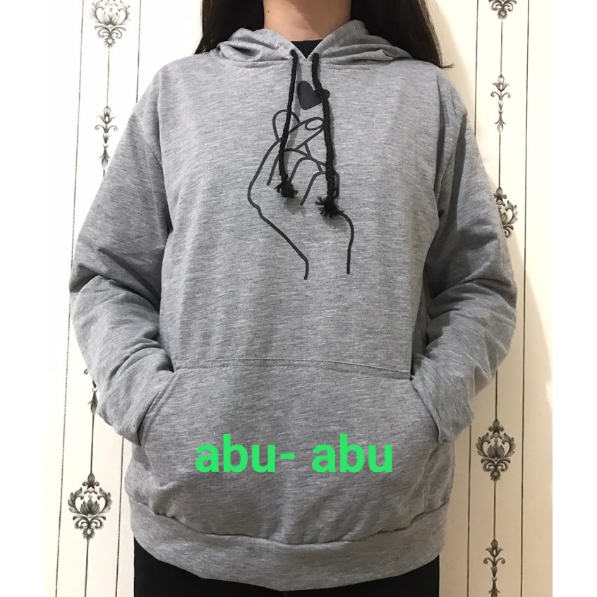 (BISA COD) sweater wanita/hoodie wanita sarangheyo-3