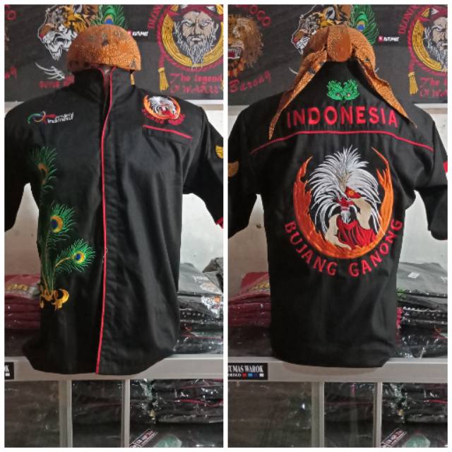 Baju reog Bordir Pujonggo Anom - hem Bujang Ganong Purnama - Baju Nagata Premium Lengan Pendek