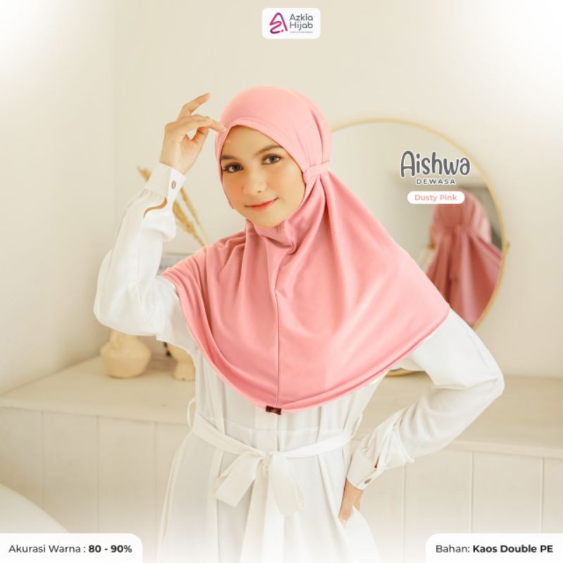 (Ready stok)Bergo aishwa dewasa by Azkia hijab/Bergo maryam bergo tali bahan kaos size S only