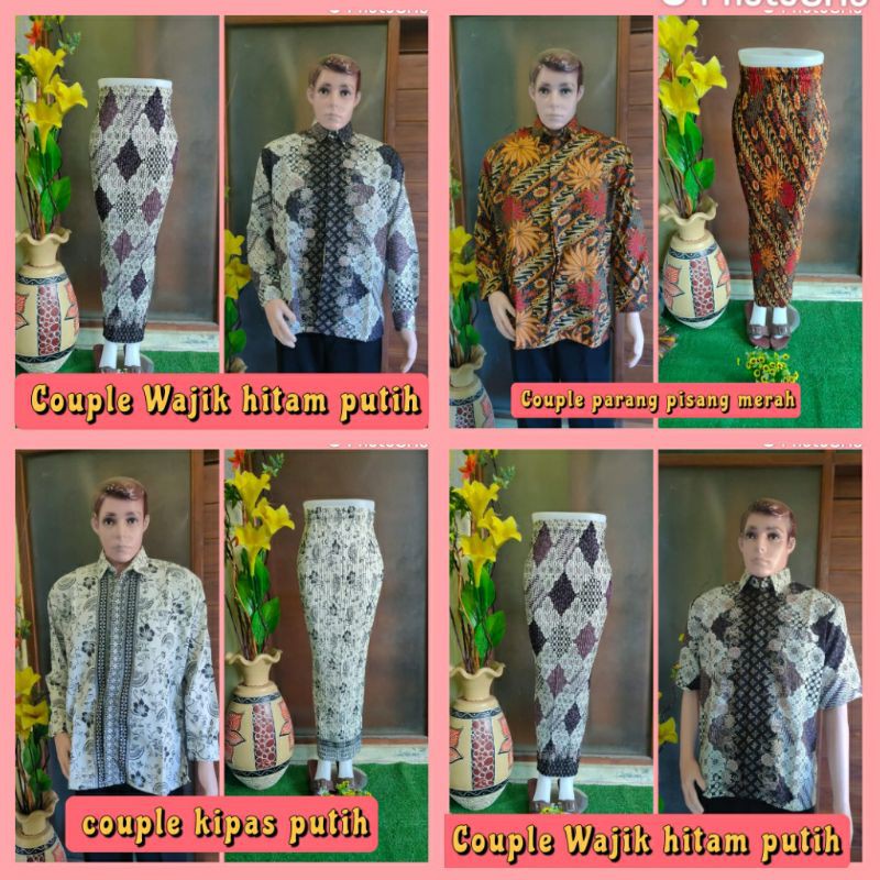 Wm>couple Batik Keluarga/couple  Batik Lengan Panjang/couple  Batik Lengan Pendek