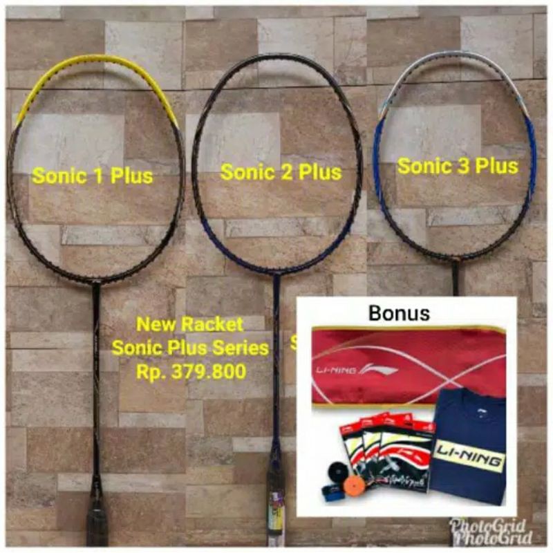 Raket Badminton Li-Ning Sonic 1 Plus / Sonic 2 Plus / Sonic 3 Plus