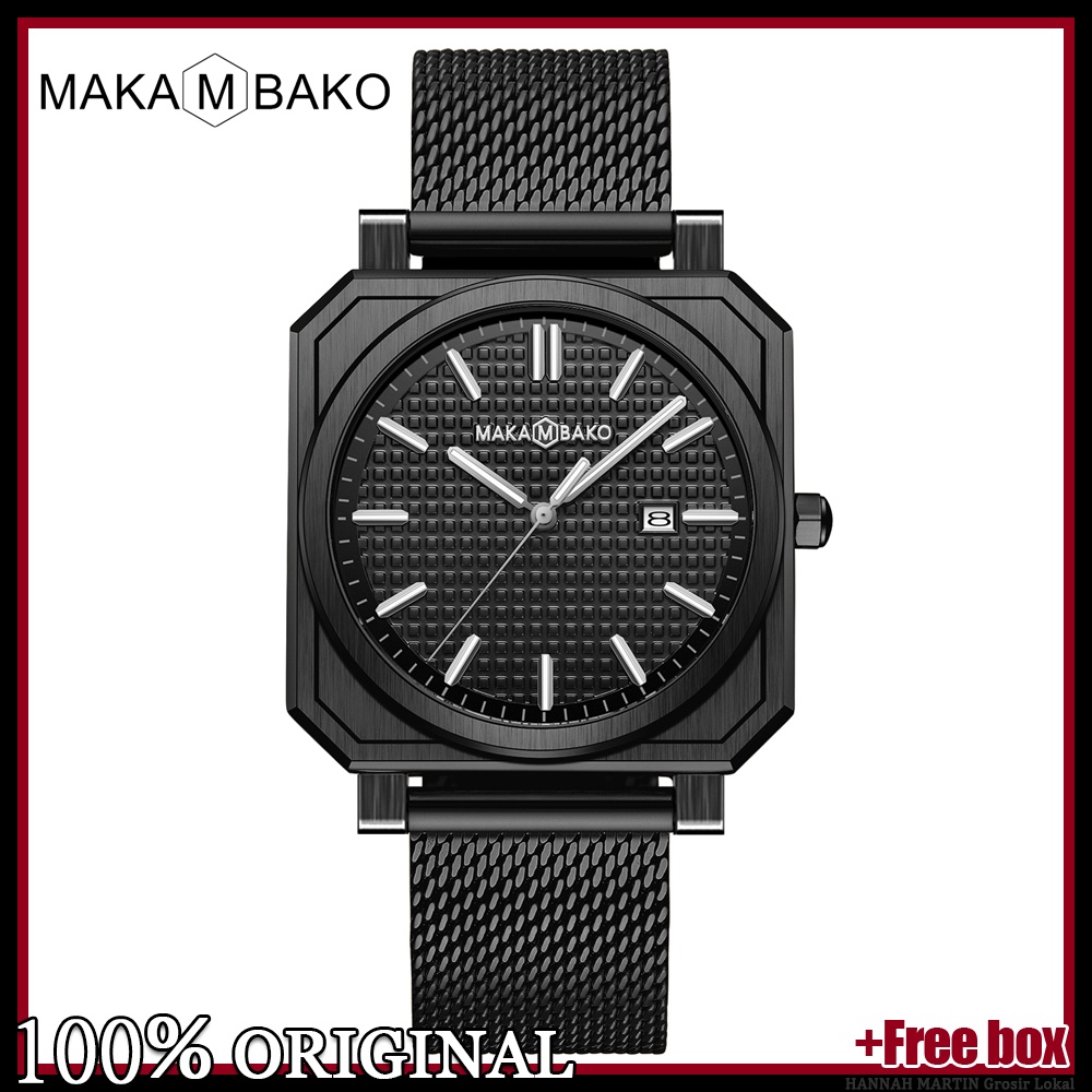 Jam Tangan Pria MAKA M BAKO 100% Original Fashion COWOK Tahan air Tanggal Quartz Analog Laki cowo