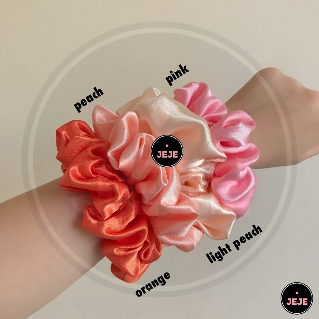 SCRUNCHIE Glossy Satin Tie Dye 12cm - Ikat Karet Rambut Hijab