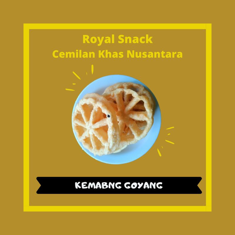 

royalsnack - kembang goyang wijen 500 gram / kembang goyang / cemilan snack kiloan / jajanan jadu