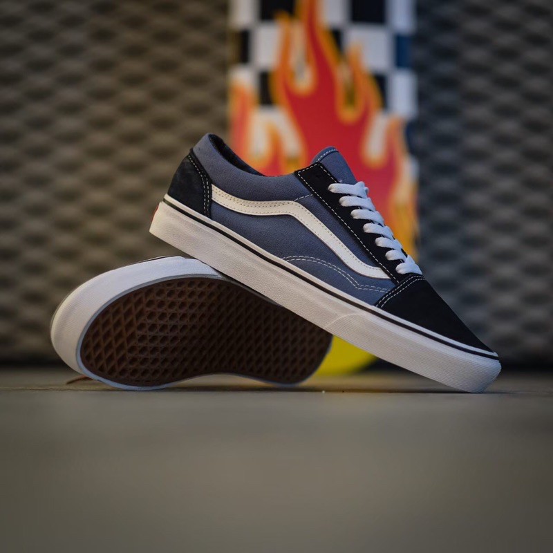 vans oldskool blue white