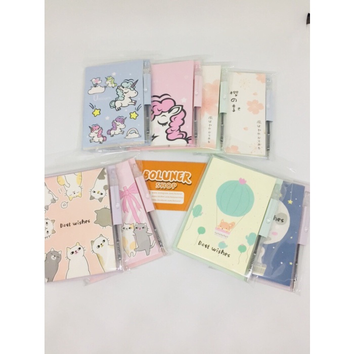 

[RESTOCK] Souvenir Notes pen hadiah murah Buku Kecil Fancy