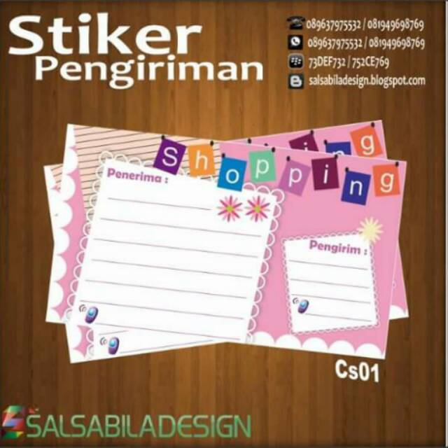 

Shopping stiker pengiriman / label pengiriman