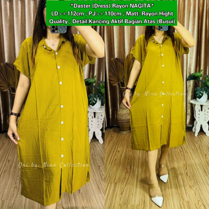 Daster (Dress) Rayon NAGITA / Daster Rayon Kancing / Daster Andin Rayon / Daster NAGITA / Daster Ray