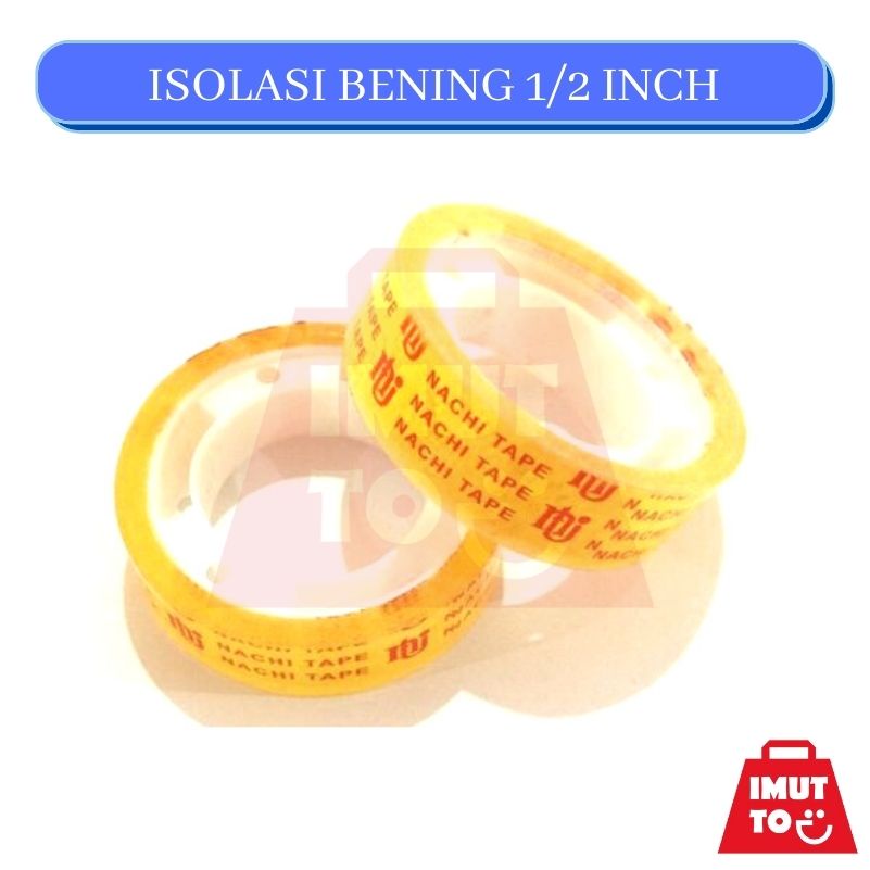 

IMUTTO NACHI SELOTIP STATIONERY ISOLASI BENING YELLOW 0.5 0,5 SETENGAH INCHI 12 MM X 25 YARD MURAH PROMO