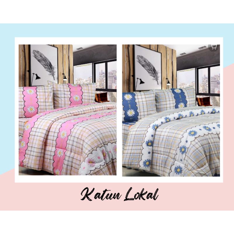 Sprei Katun Lokal Motif I Seprei Katun CVC I Sprei Homemade  Ukuran Double 12