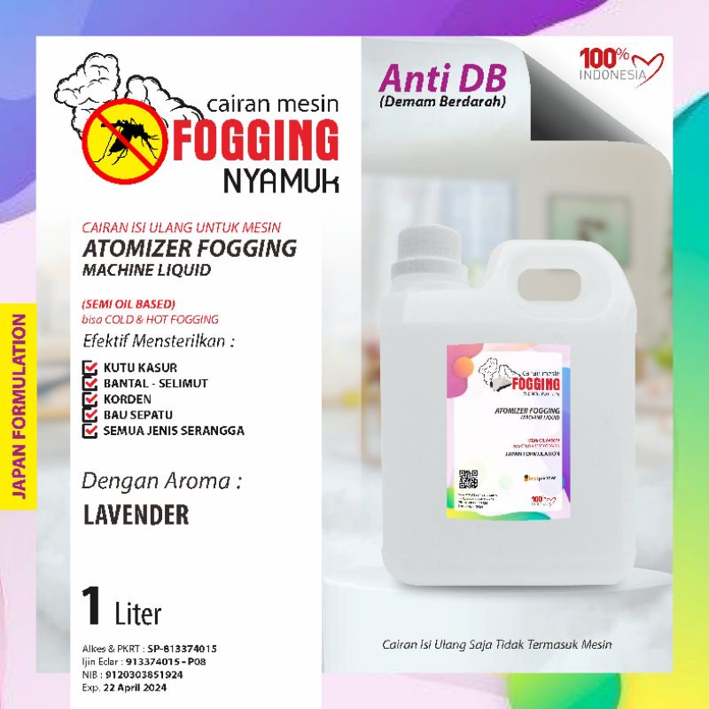 CAIRAN Mesin fooging anti Nyamuk /Serangga aneka aroma wangi segar kemasan jurigen 1 liter