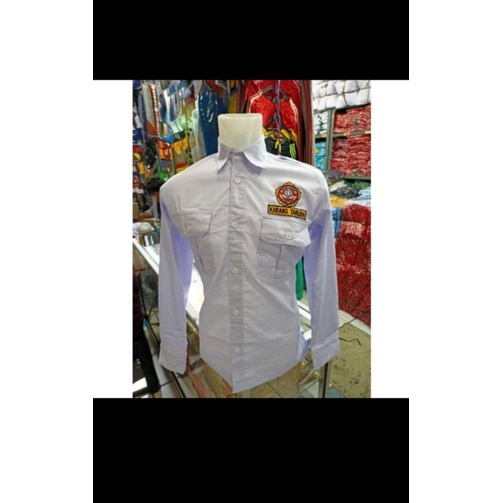 Kemeja karang taruna lengan panjang putih PDH