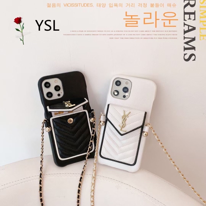 YSSL LEATHER CASE With Chain Rantai Lanyard Iphone 13 Pro Max X Xs Xr XsMAX 11 11Pro 11ProMax 12 12Mini 12Pro 12ProMax 13Pro 13 Promax 13Promax mini