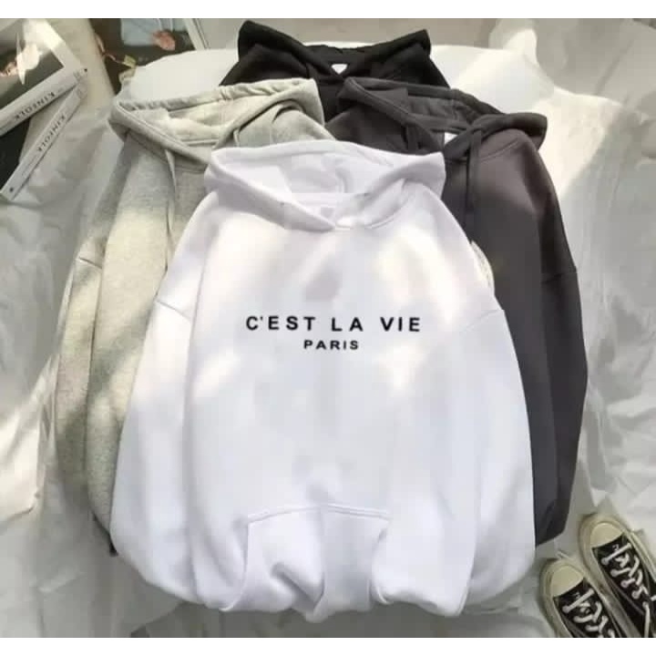 C'EST LA VIE PARIS SWEATER HOODIE WANITA