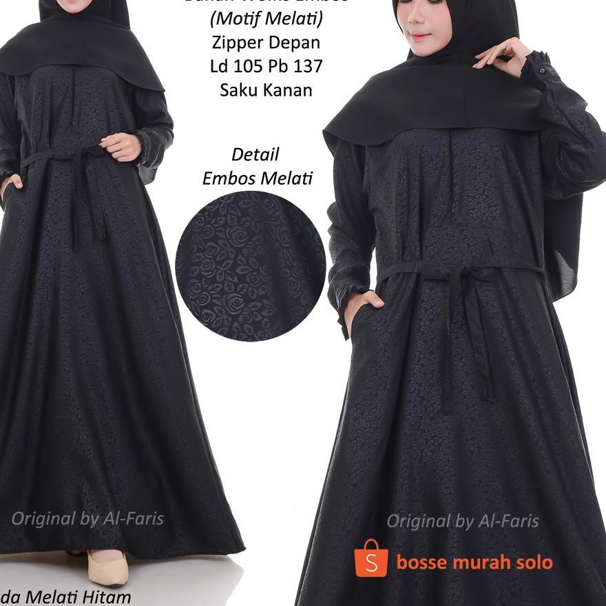 Barang Bagus Al Faris Gamis Wolfis Embos Jubah Wolvis Embos Dress Wollpeach Embos Gamis Wolpis Embos