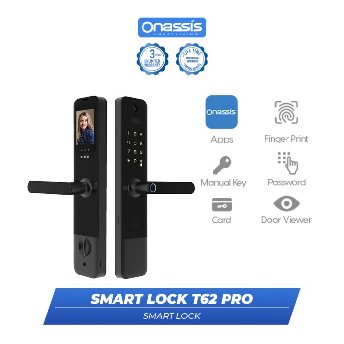 ONASSIS SMART LOCK T62 PRO CAMERA BUILT IN
