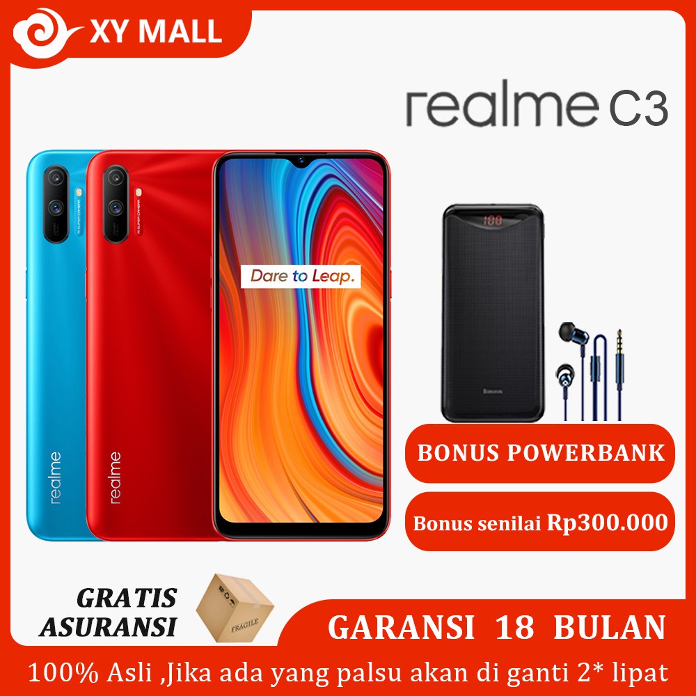 realme c3 3/32 RAM 3GB ROM 32GB Garansi Resmi BNIB realme