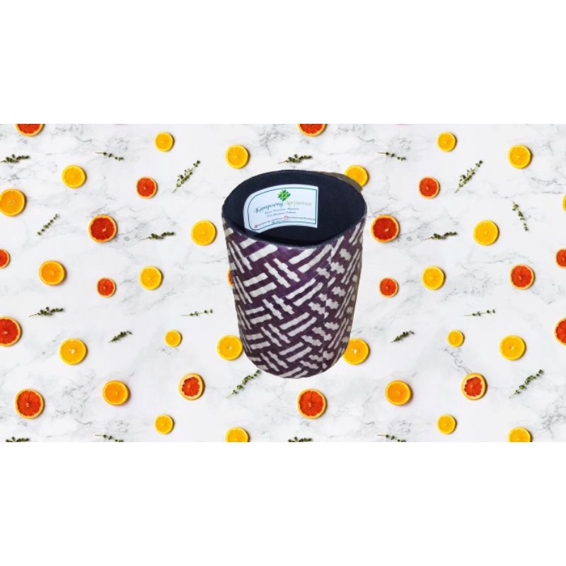 Cover Pot Bulat Anyaman Pandan