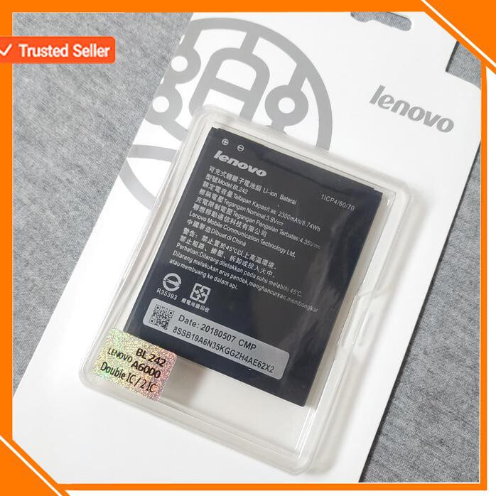ACC HP BATERAI LENOVO A6000 A6000+ BL 242 ORIGINAL BATERAI