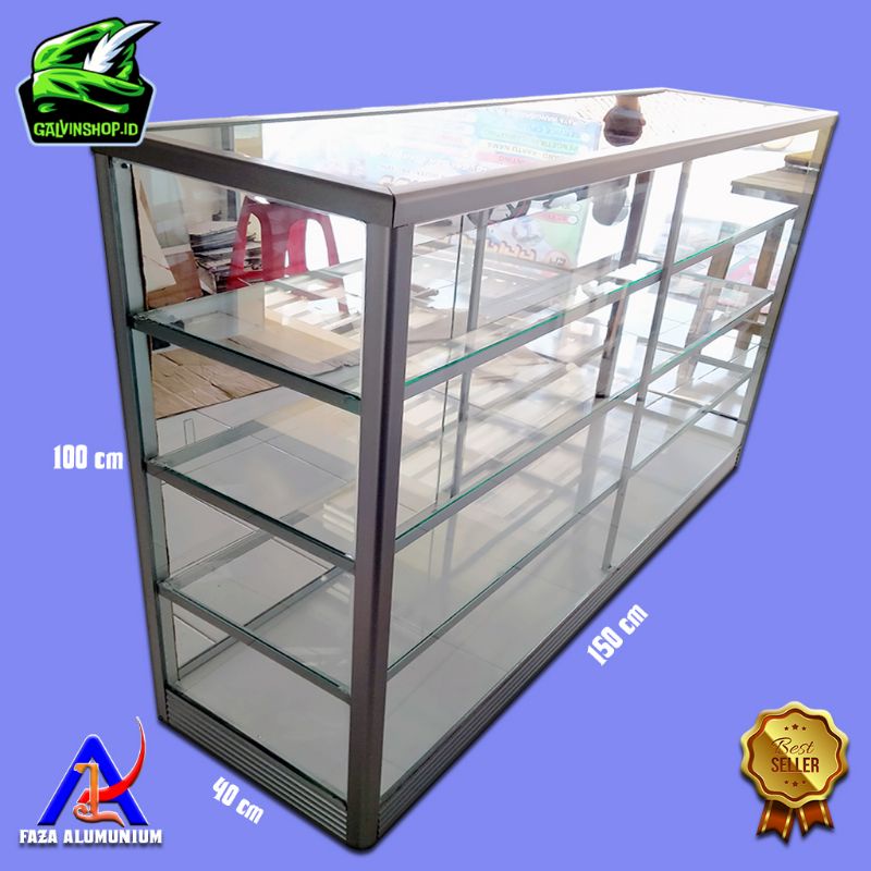 Etalase kaca/ etalase toko/etalase warung 150cm