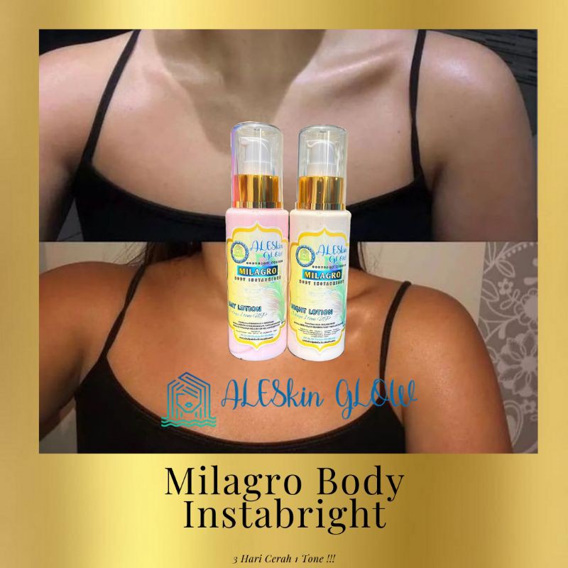 MILAGRO BODY INSTABRIGHT PAKET BODYLOTION Pemutih Badan Permanen Hand Body Whitening